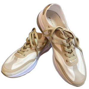 NWOT Fabletics Coranado Performance Sneaker Womens Size US 9.5 Tan/White